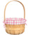 AMSCAN Round Wood Chip Basket - Pink