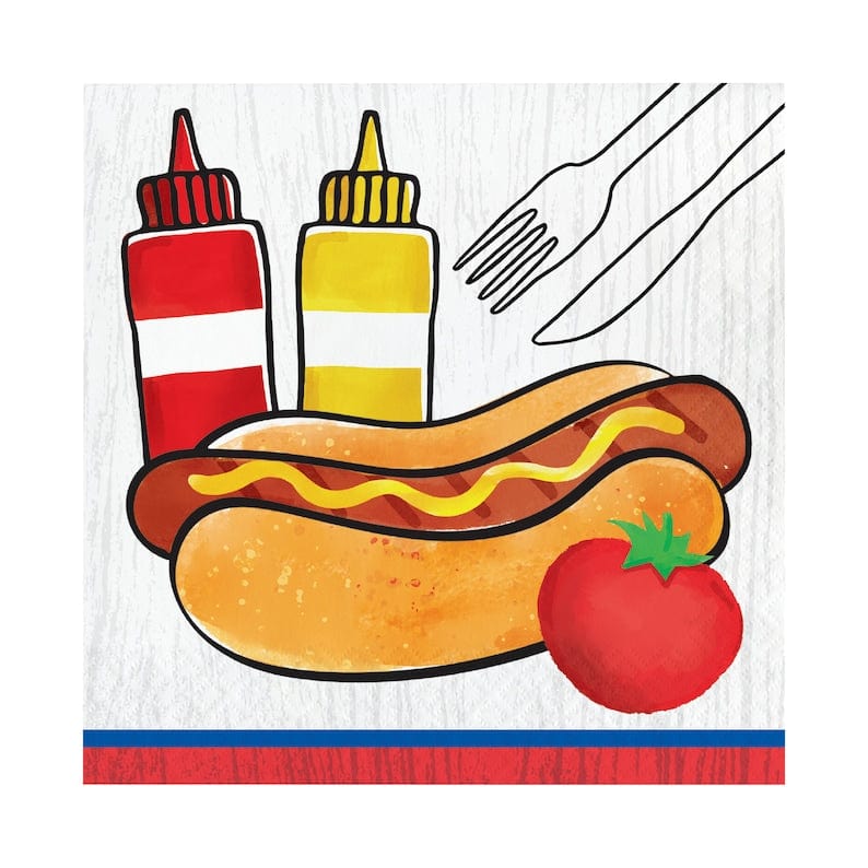 Amscan THEME Barbeque Time Lunch Napkins