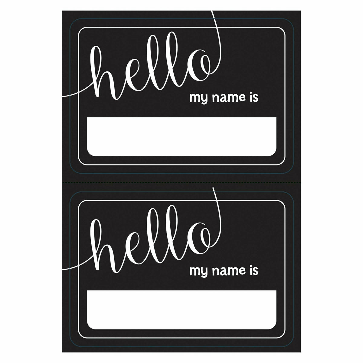 Amscan THEME Black & White Chalkboard Look Name Tags
