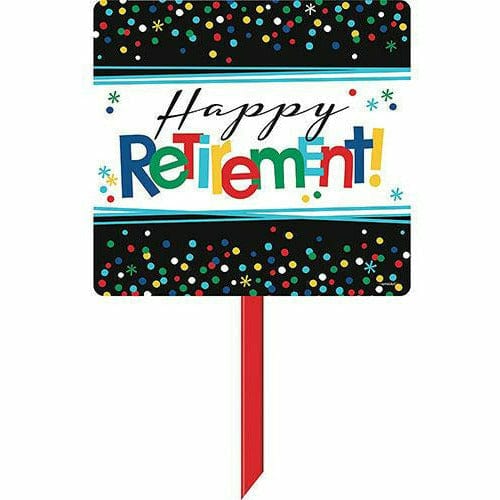 Amscan THEME Happy Retirement Celebration Yard Sign