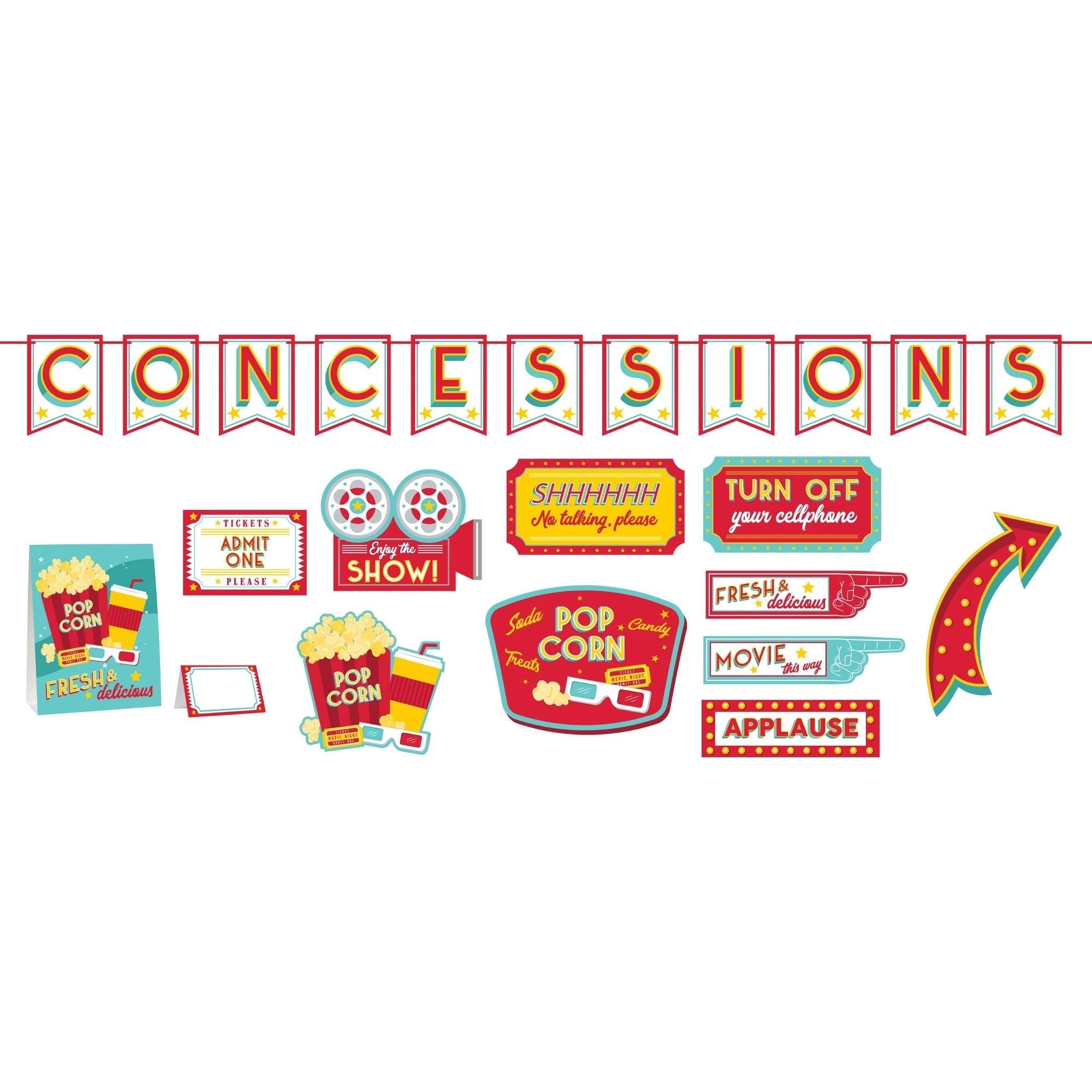 movie-night-decorating-kit-ultimate-party-super-stores for Free Printable Hollywood Party Decorations Movie Night Decorating Kit - Ultimate Party Super Stores for Free Printable Hollywood Party Decorations