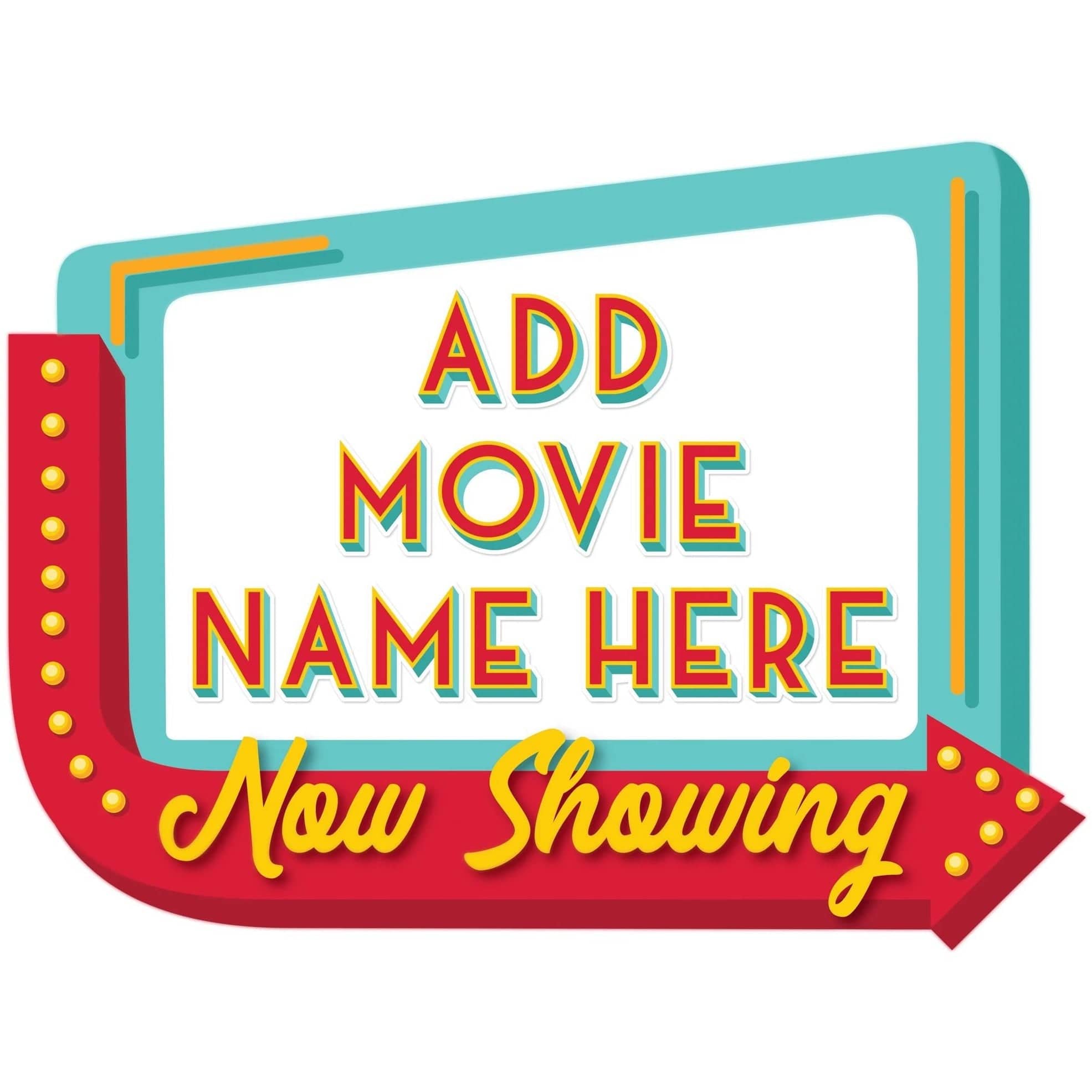 Movie Night Personalizable Easel Sign - Ultimate Party Super Stores movie-night-personalizable-easel-sign-ultimate-party-super-stores