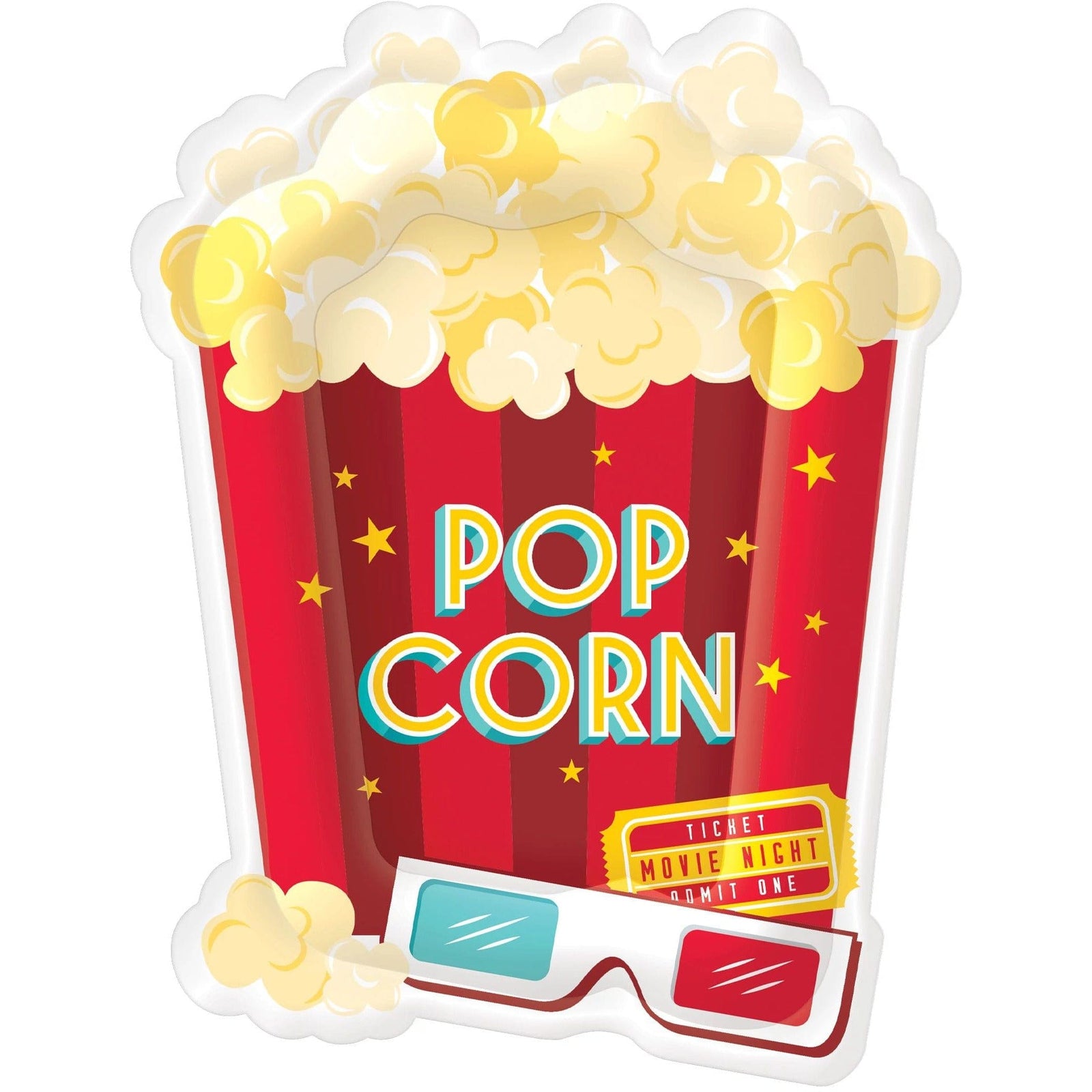 Amscan THEME: HOLLYWOOD Movie Night Popcorn Plate