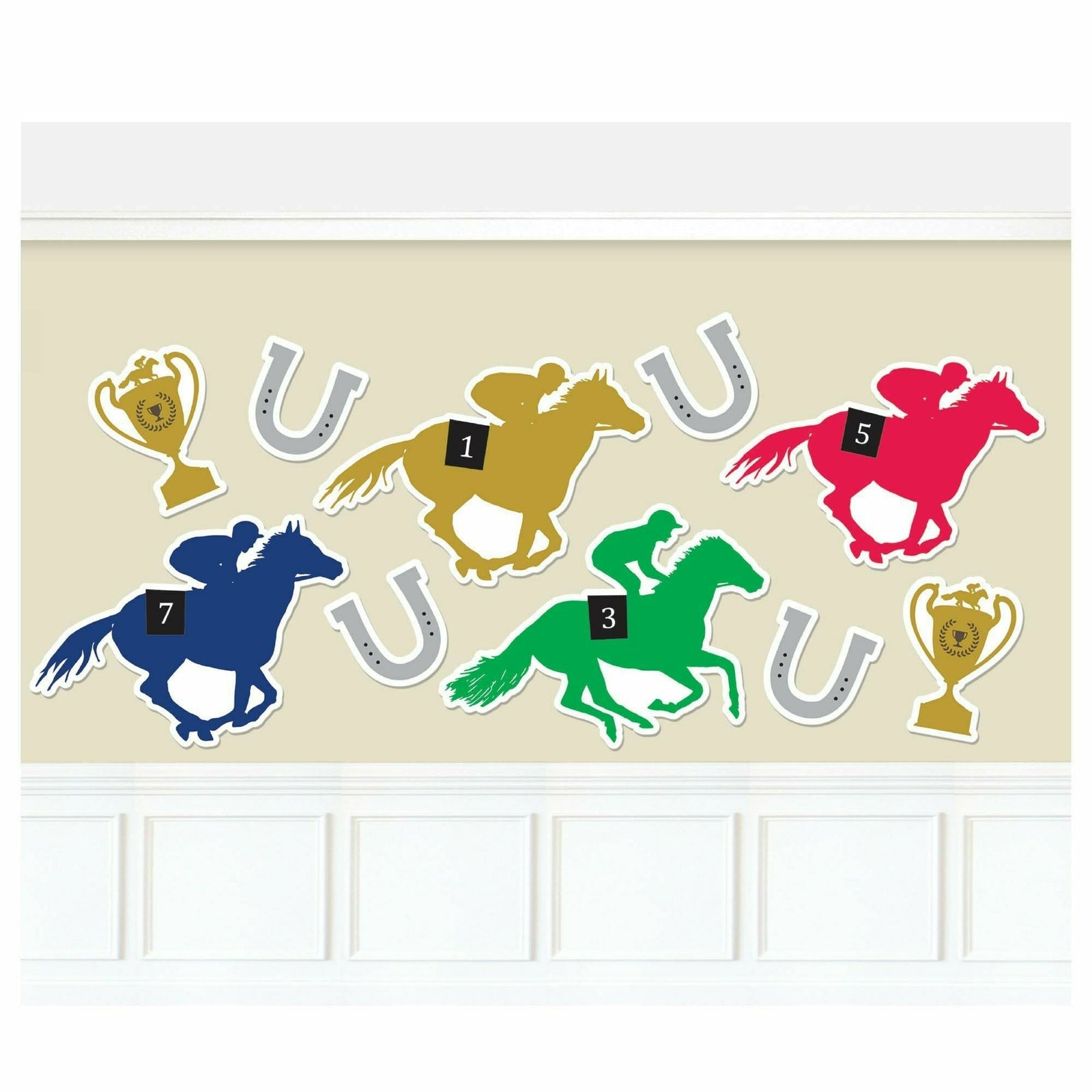 Amscan THEME Horse Racing Cutouts