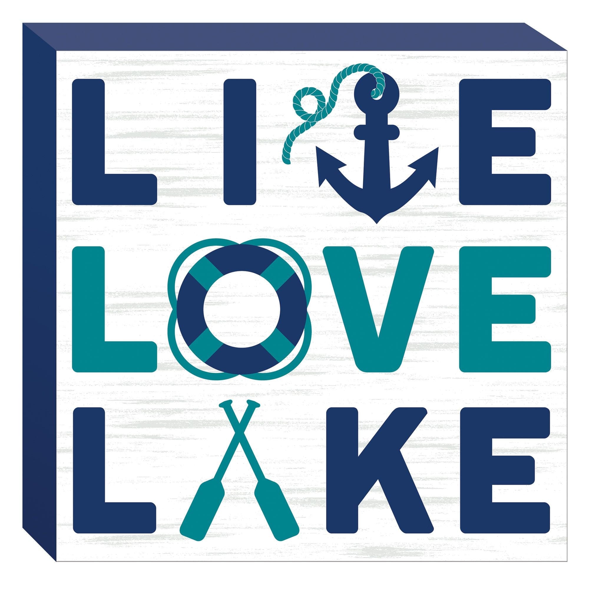 Amscan THEME 'LIVE LOVE LAKE' Square Standing Plaque