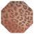Amscan THEME Rose Gold Leopard Metallic Octagon Plates, 7"