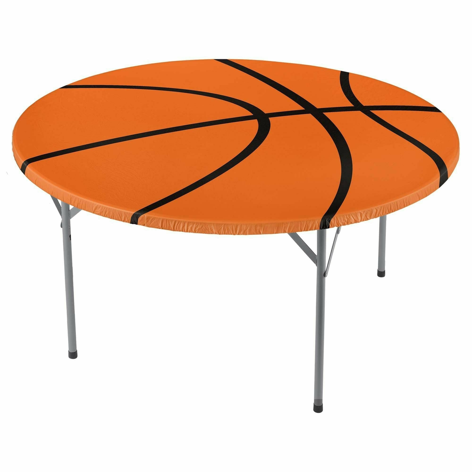 Amscan THEME: SPORTS Basketball Round Table Cover w/Elastic