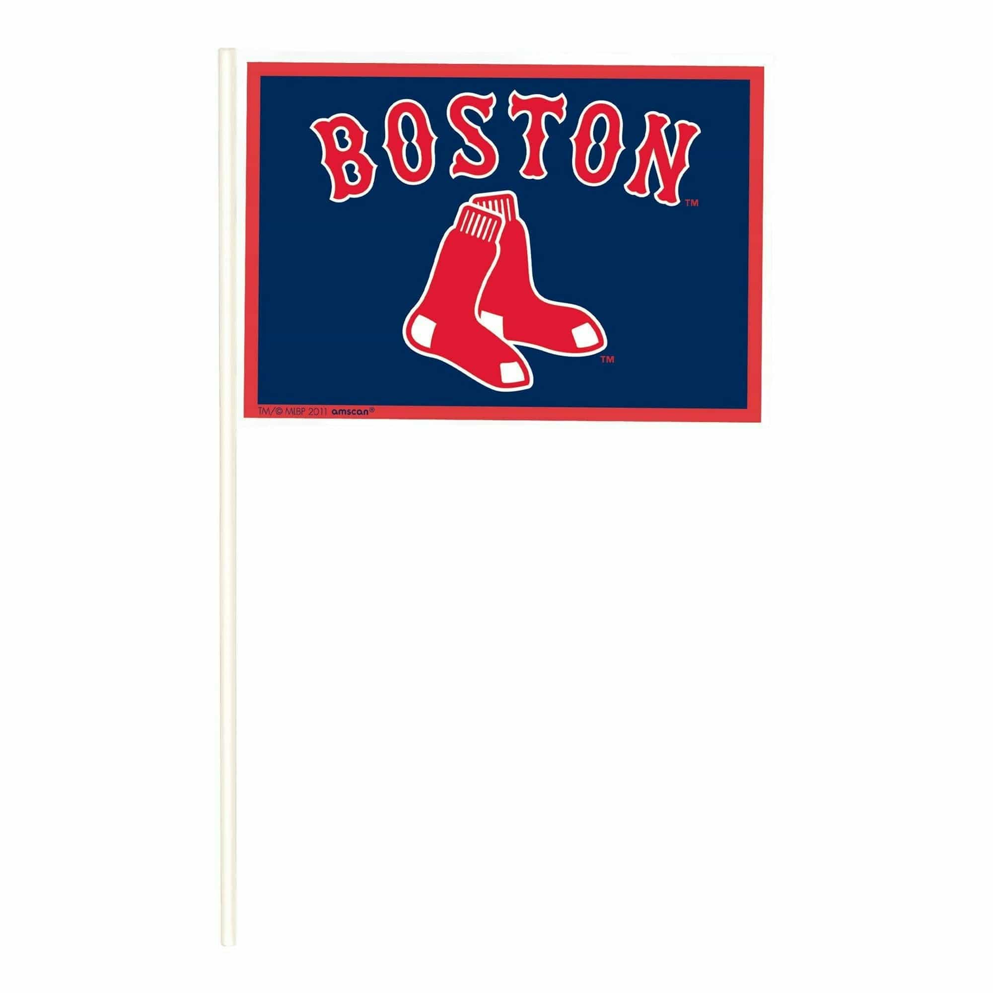 Amscan THEME: SPORTS Boston Red Sox Plastic Flags