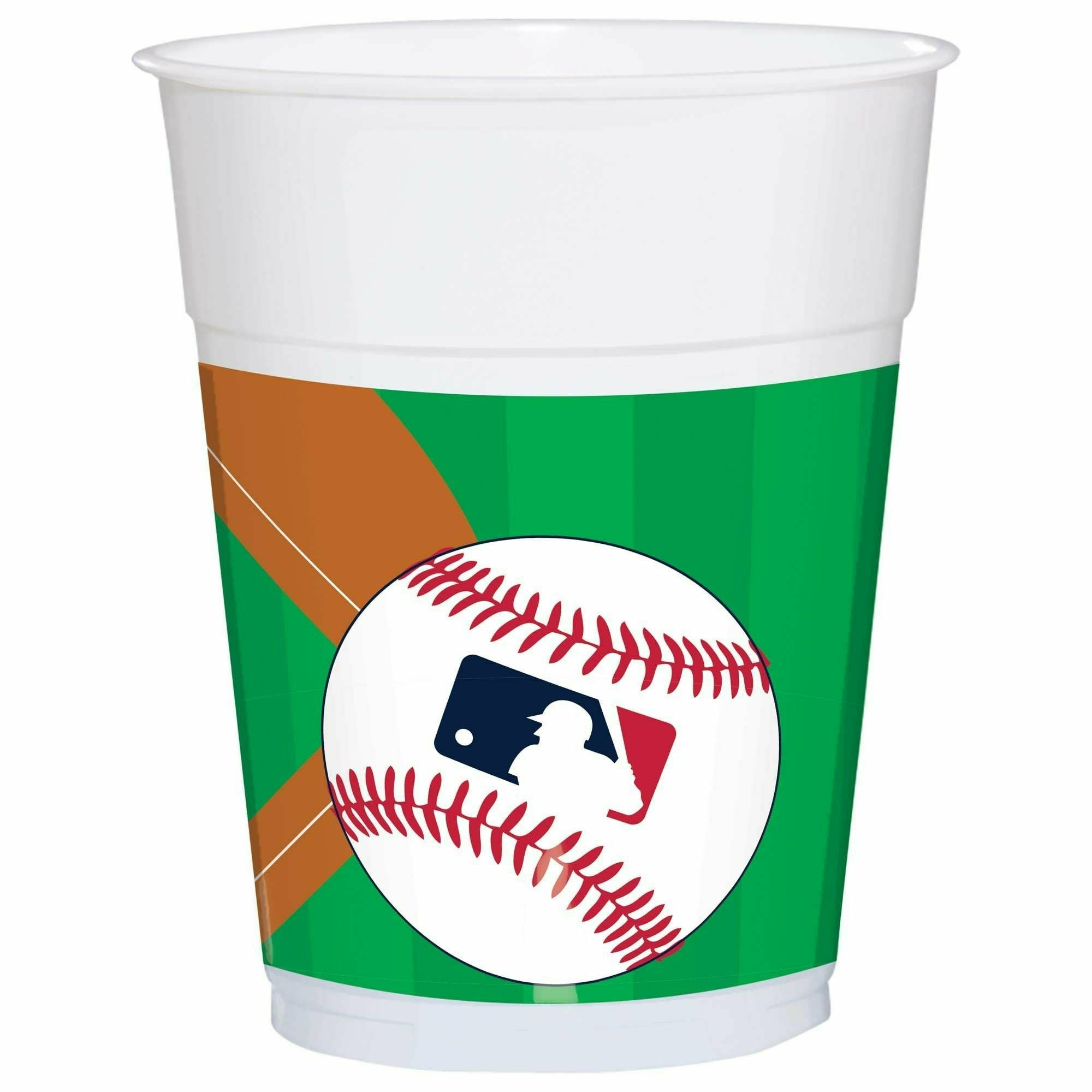 Amscan THEME: SPORTS Major League Baseball Plastic Cups, 16 oz.