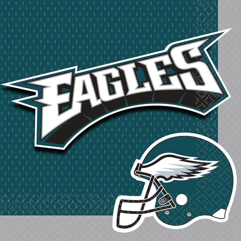 Philadelphia Eagles Paper Plate and Napkin Party Kit, Serves 16