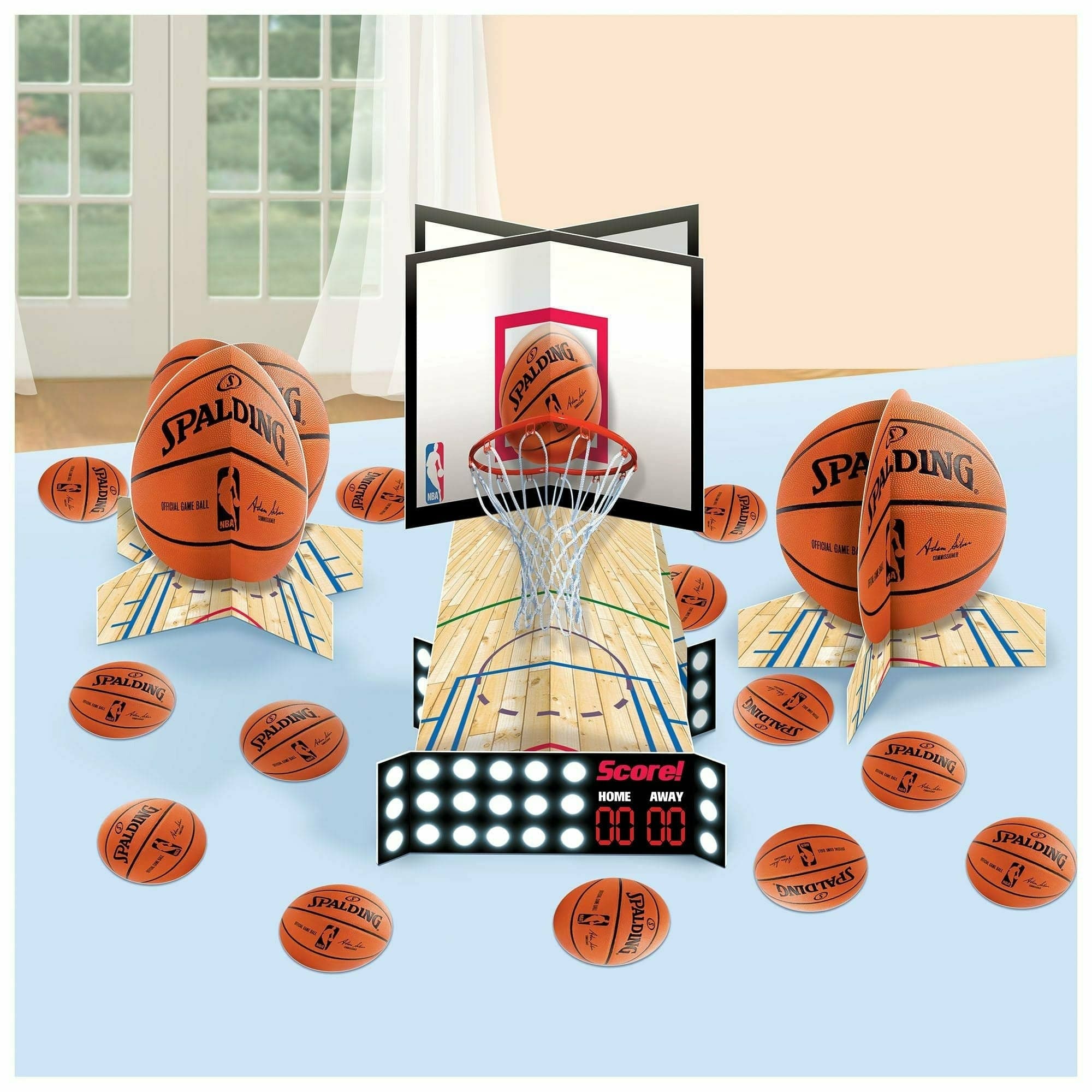Amscan THEME: SPORTS Spalding Basketball Table Decorating Kit