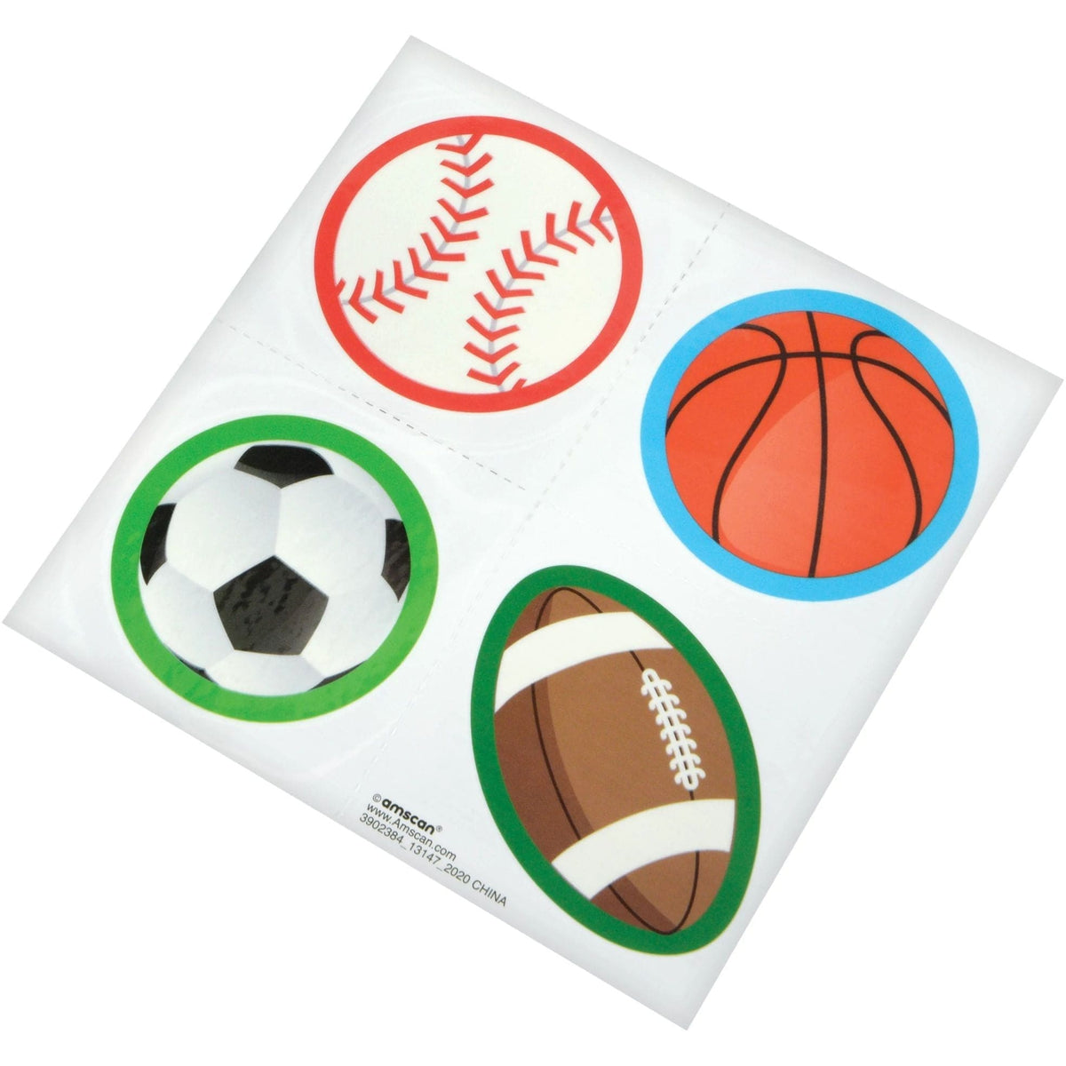 Amscan THEME: SPORTS Sports Balls Tattoo High Count Favor