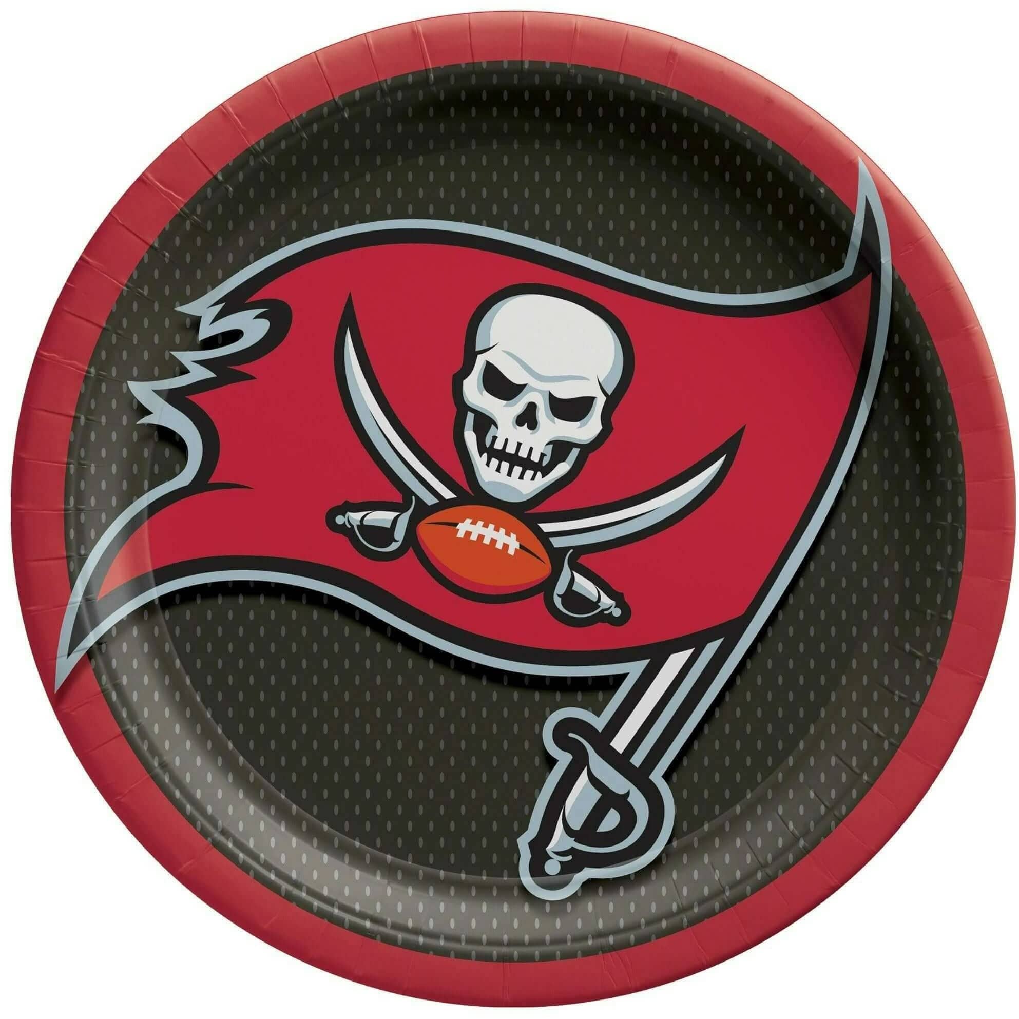 Amscan THEME: SPORTS Tampa Bay Buccaneers 9" Round Plates