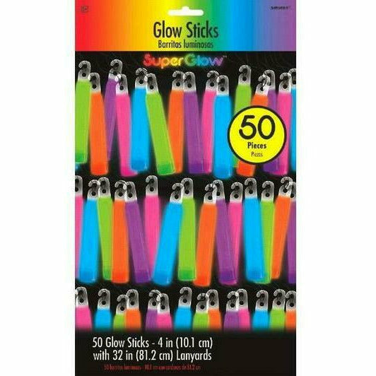 Amscan TOYS 4" Glow Stick Super Mega Value Pack - Multi Color