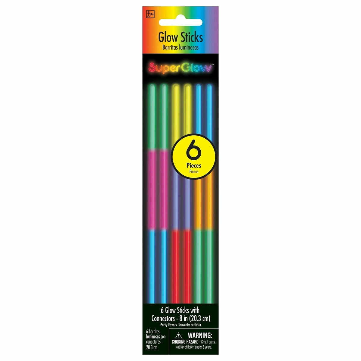 Amscan TOYS 8&quot; Glow Stick - Tri Color