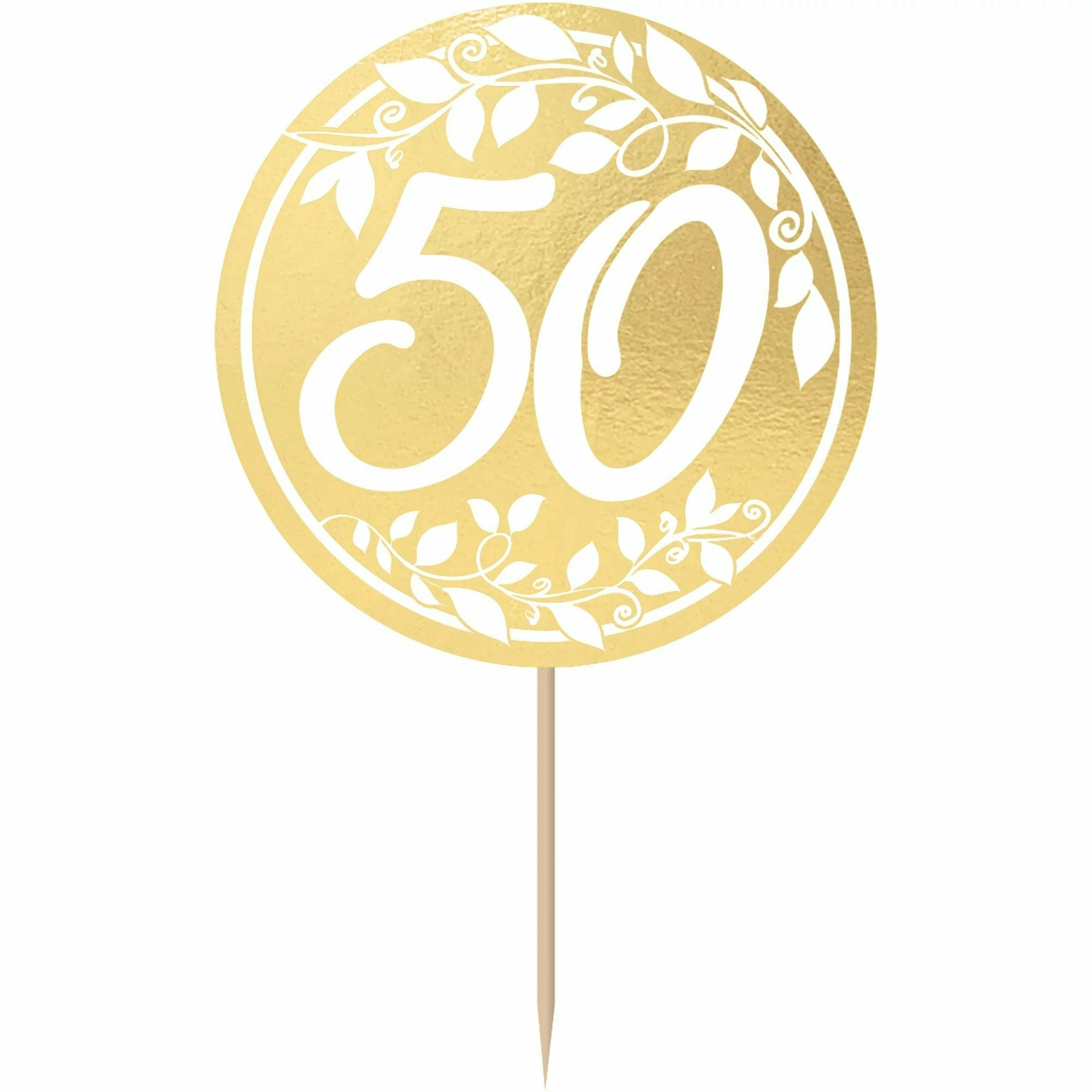 Amscan WEDDING 50th Anniversary Gold Picks