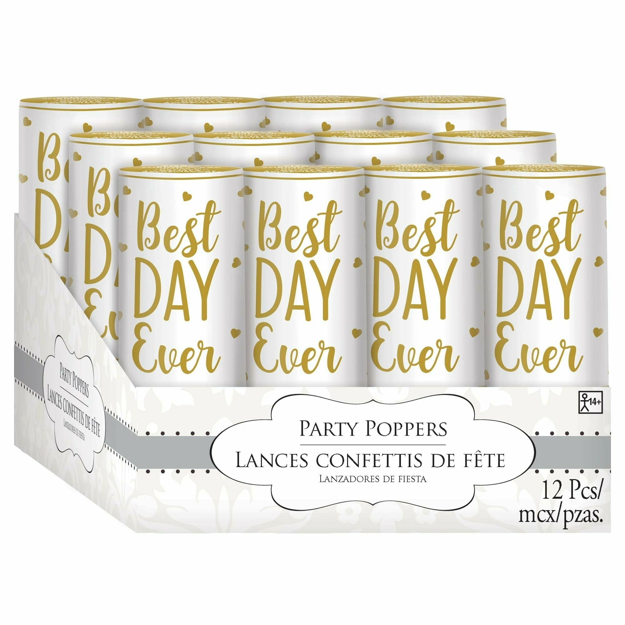 Amscan WEDDING Best Day Ever Party Poppers