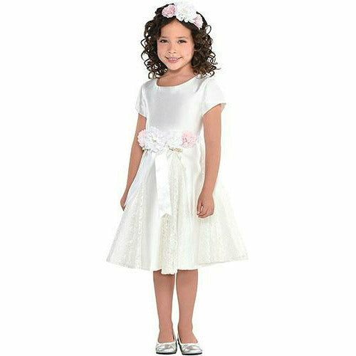 Amscan WEDDING Flower Girl Headband &amp; Sash Accessory Kit 2pc