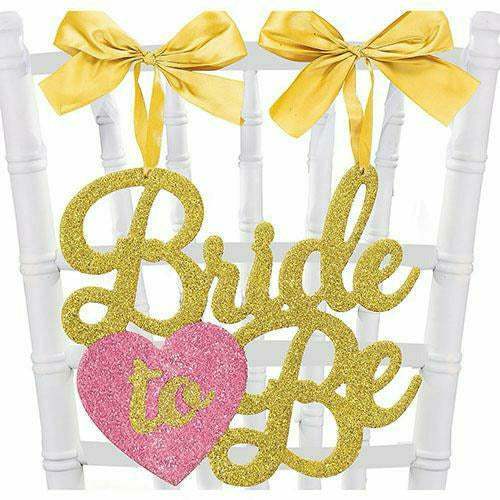 Amscan WEDDING Glitter Bride-to-Be Chair Sign