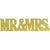 Amscan WEDDING Glitter Gold Mr. & Mrs. Block Letter Sign