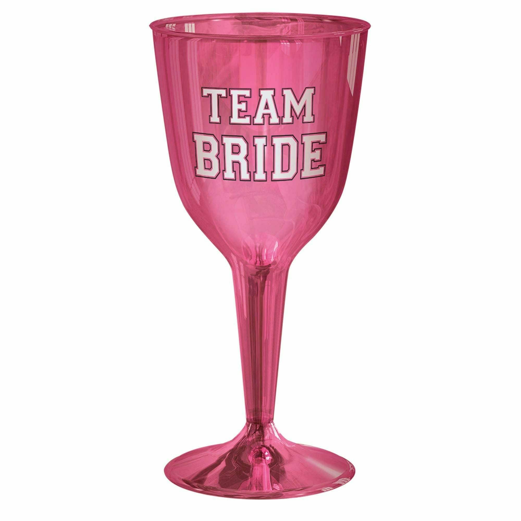 Amscan WEDDING Team Bride Wine Glasses