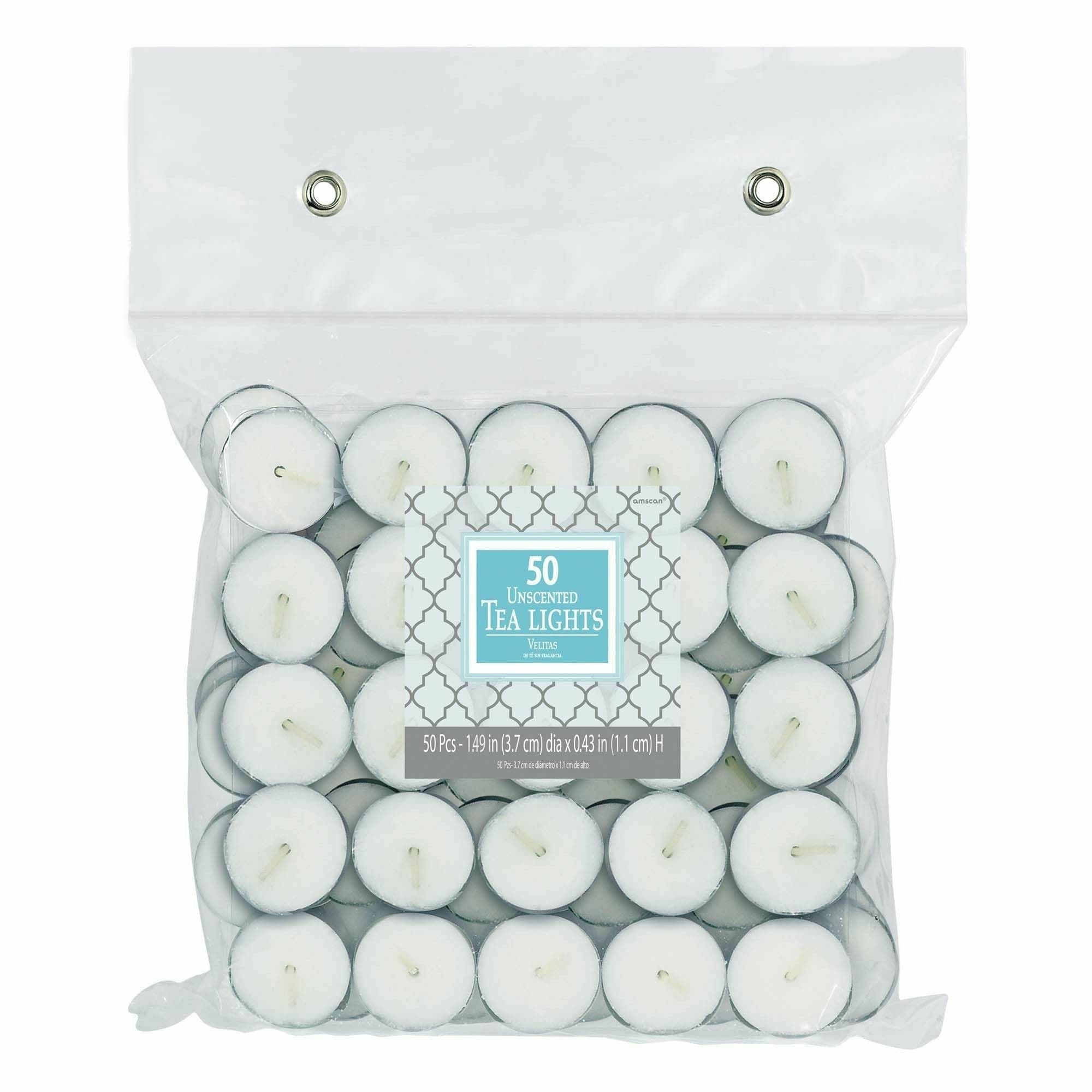 Amscan WEDDING Unscented Tealight Candles