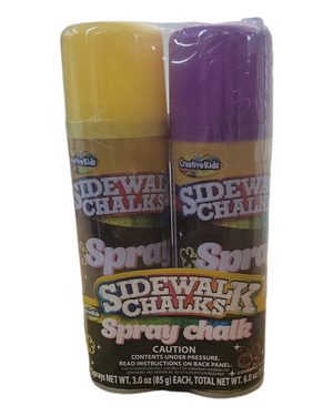 Amscan Yellow and Purple Neon Chalk Spray Cans