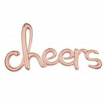 ANAGRAM BALLOONS Balloon Script Phrase "Cheers" Rose Gold