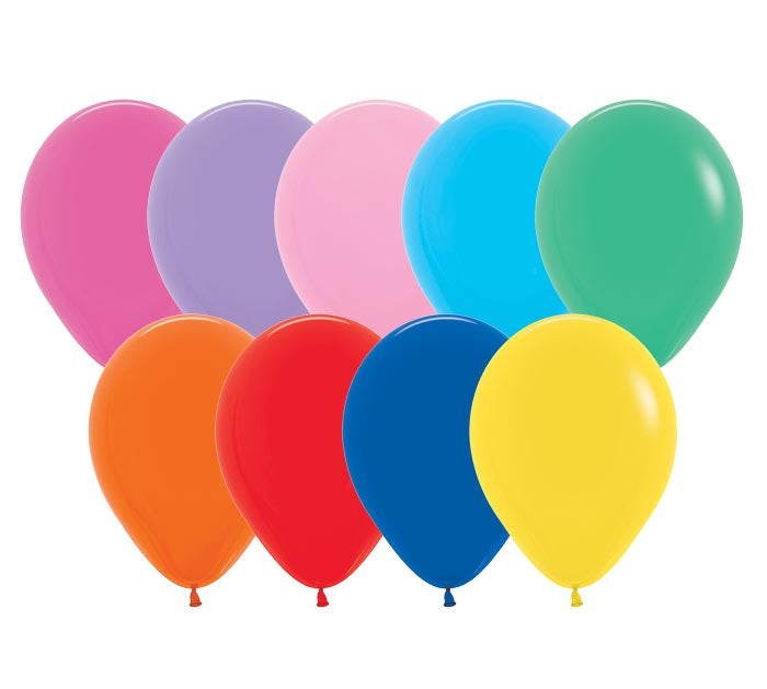 100 Pack: 5" Fashion Latex Balloon Assortment