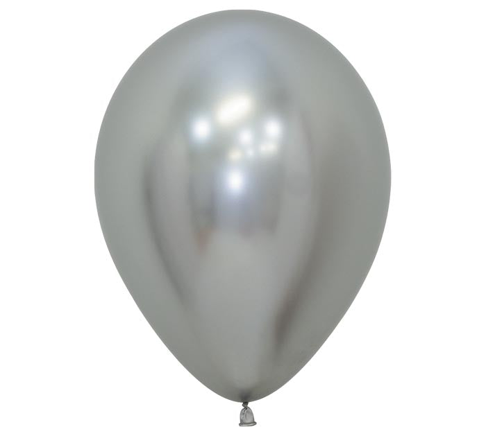 Reflex Silver Latex Balloon 1ct, 11&quot;