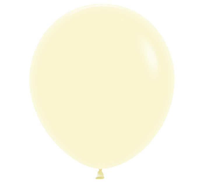 18"SEMPERTEX PASTEL MATTE YELLOW Latex Balloons - 25 Ct