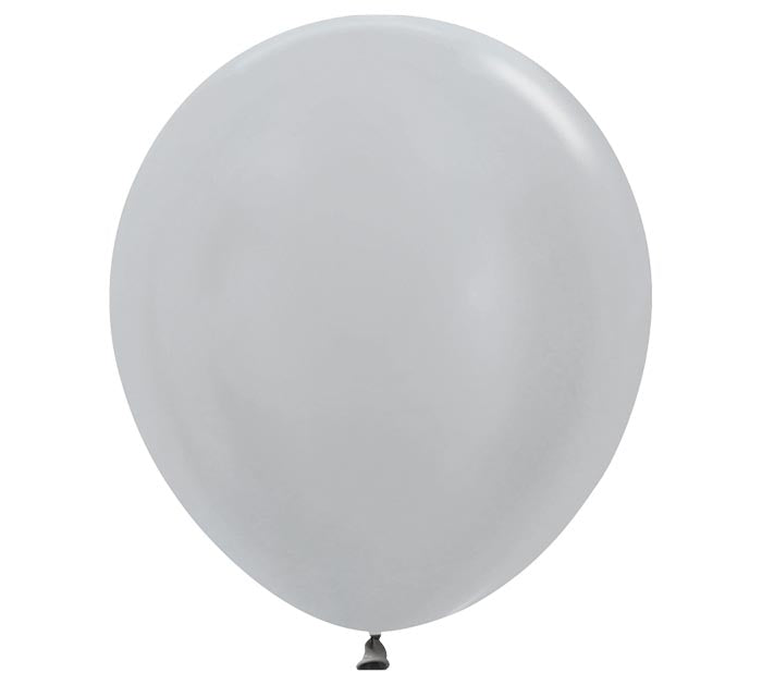 Metallic Silver Latex Balloon 1ct, 18&quot; 