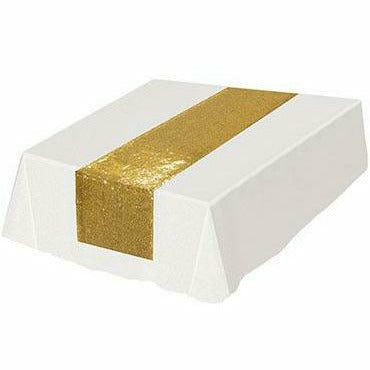 Beistle Company, INC. BASIC Gold Sequined Table Runner