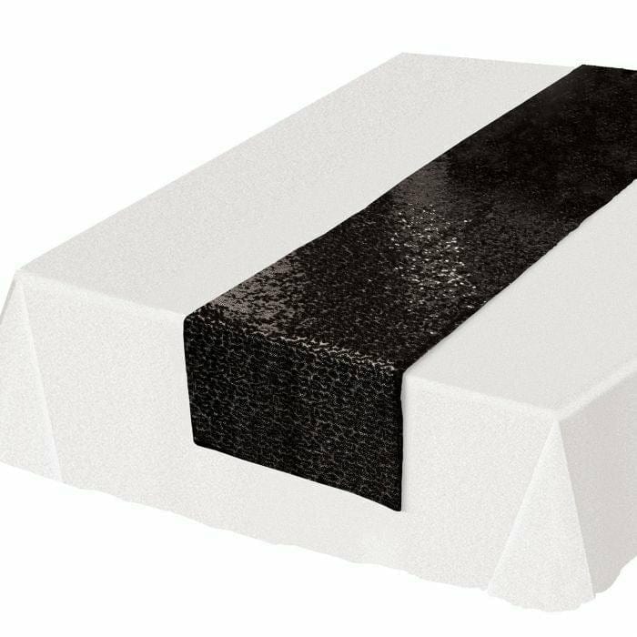 Beistle Company, INC. BASIC Sequined Table Runner - Black