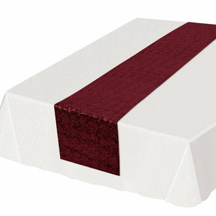 Beistle Company, INC. BASIC Sequined Table Runner - Burgundy