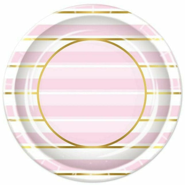 Beistle Company, INC. BASIC Striped Plates Girl