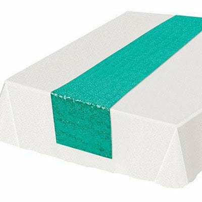 Beistle Company, INC. BASIC Turquoise Sequined Table Runner
