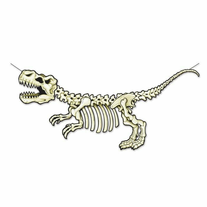 Beistle Company, INC. BIRTHDAY: JUVENILE T-Rex Skeleton Streamer