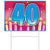 Beistle Company, INC. BIRTHDAY Plastic "40" Birthday Yard Sign