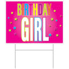Beistle Company, INC. BIRTHDAY Plastic Birthday Girl Yard Sign
