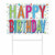 Beistle Company, INC. BIRTHDAY Plastic Happy Birthday Yard Sign