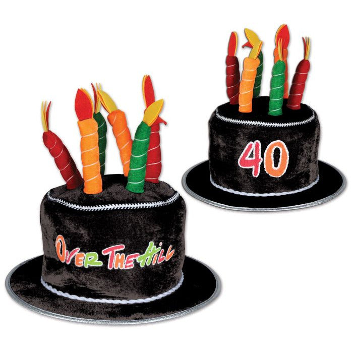 Beistle Company, INC. BIRTHDAY Plush &quot;40&quot; Over The Hill Cake Hat