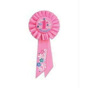 Beistle Company, INC. BOUTIQUE My 1st Birthday Rosette (Pink) Rosette Assortment BIRTHDAY BOY