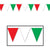 Beistle Company, INC. DECORATIONS Red, White & Green Pennant Banner