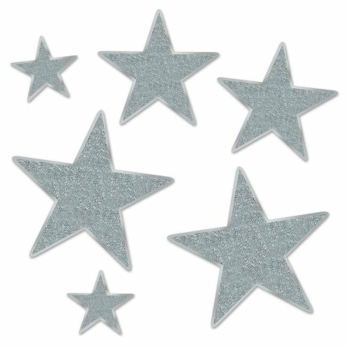 Beistle Company, INC. Glittered Foil Star Cutouts