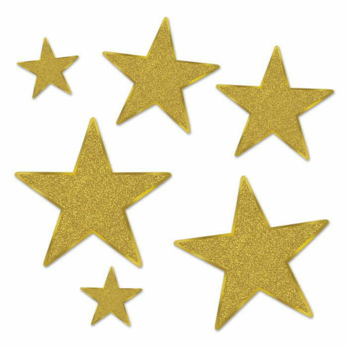 Beistle Company, INC. Glittered Foil Star Cutouts