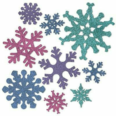 Beistle Company, INC. HOLIDAY: CHRISTMAS Colorful Snowflake Cutouts