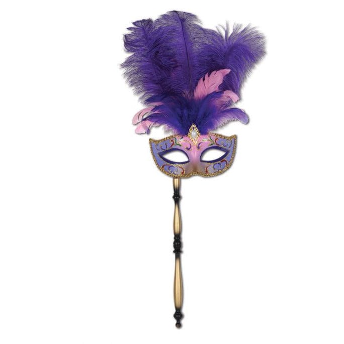 Beistle Company, INC. HOLIDAY: NEW YEAR&#39;S Purple Costume Mask w/Stick