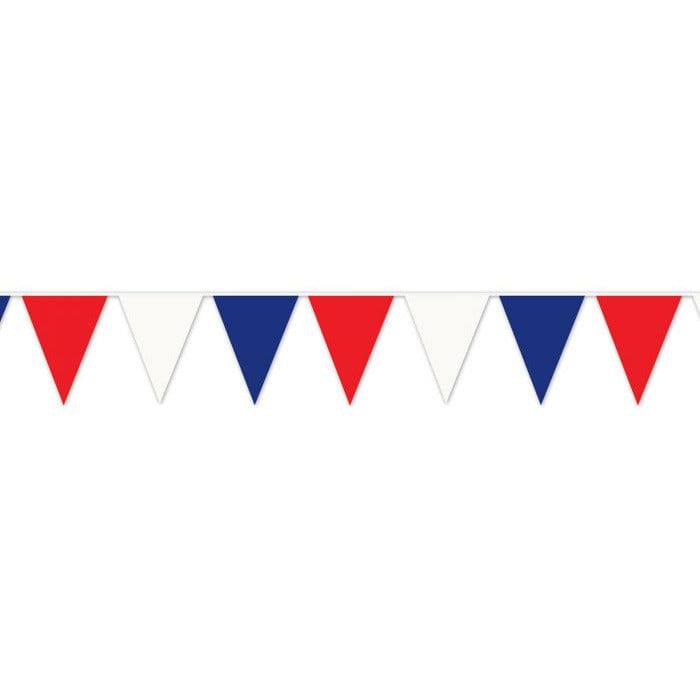 Beistle Company, INC. HOLIDAY: PATRIOTIC Red, White & Blue Pennant Banner