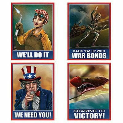 Beistle Company, INC. HOLIDAY: PATRIOTIC World War II Cardboard Poster Cutouts